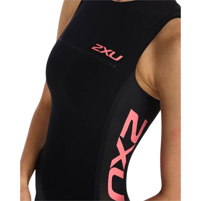 2024 2XU Womens Propel Swimskin WT6659d - Black / Hyper Coral